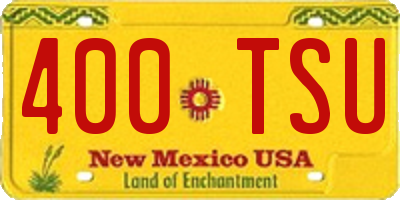 NM license plate 400TSU