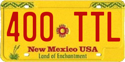 NM license plate 400TTL