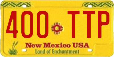 NM license plate 400TTP