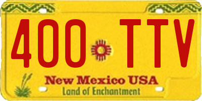 NM license plate 400TTV