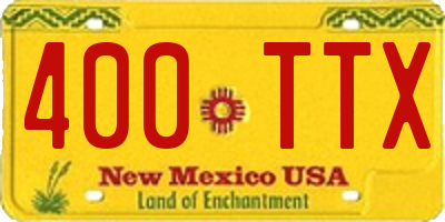 NM license plate 400TTX