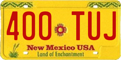 NM license plate 400TUJ