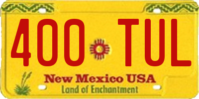 NM license plate 400TUL