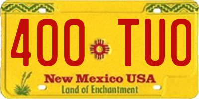 NM license plate 400TUO