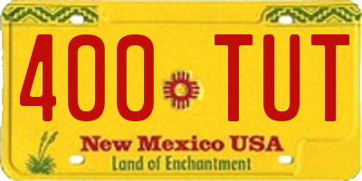 NM license plate 400TUT