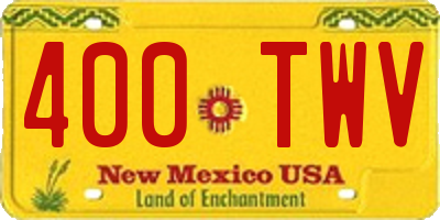 NM license plate 400TWV