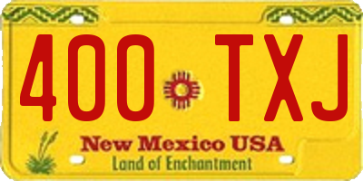 NM license plate 400TXJ