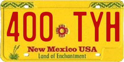 NM license plate 400TYH
