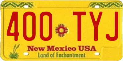 NM license plate 400TYJ
