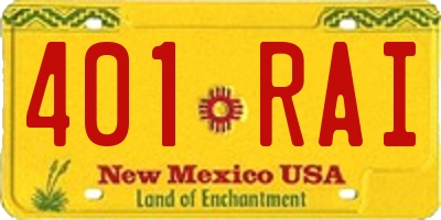 NM license plate 401RAI