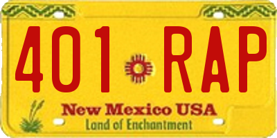 NM license plate 401RAP