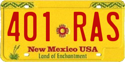 NM license plate 401RAS