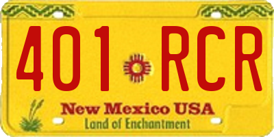 NM license plate 401RCR
