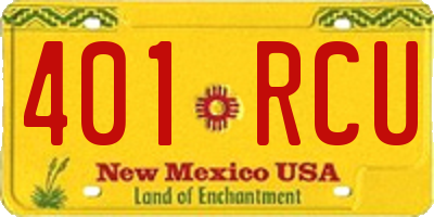 NM license plate 401RCU