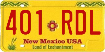 NM license plate 401RDL
