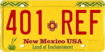 NM license plate 401REF