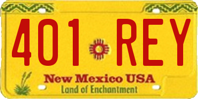 NM license plate 401REY