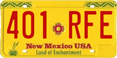 NM license plate 401RFE