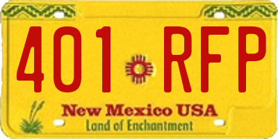 NM license plate 401RFP