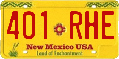 NM license plate 401RHE