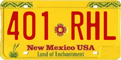 NM license plate 401RHL