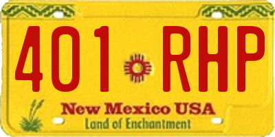 NM license plate 401RHP