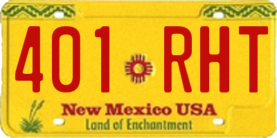 NM license plate 401RHT