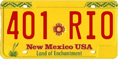 NM license plate 401RIO
