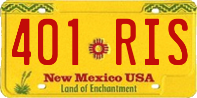 NM license plate 401RIS