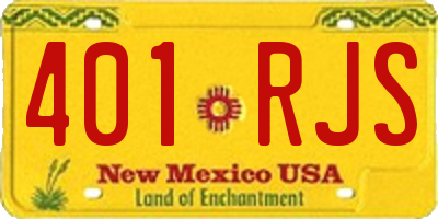 NM license plate 401RJS