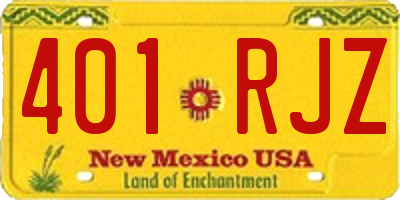 NM license plate 401RJZ