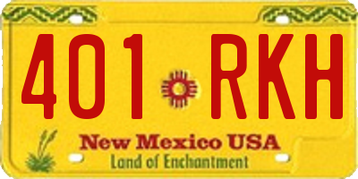 NM license plate 401RKH