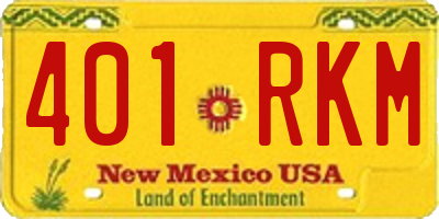 NM license plate 401RKM