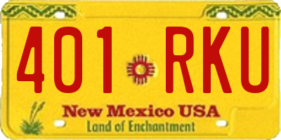 NM license plate 401RKU