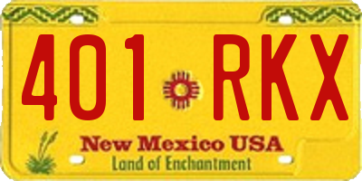 NM license plate 401RKX