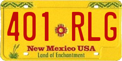 NM license plate 401RLG