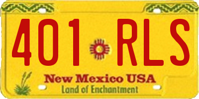 NM license plate 401RLS