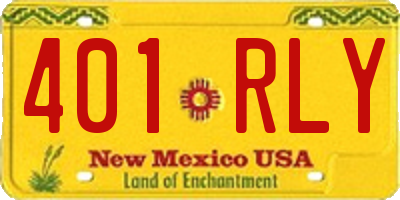 NM license plate 401RLY