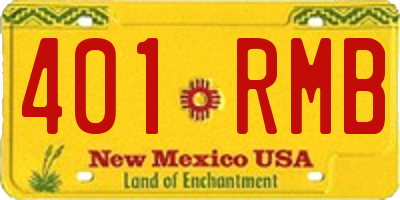 NM license plate 401RMB