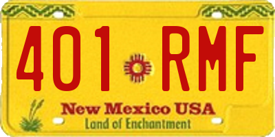 NM license plate 401RMF