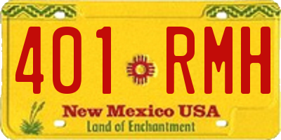 NM license plate 401RMH