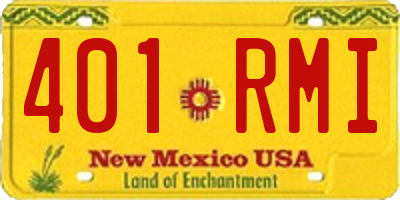 NM license plate 401RMI