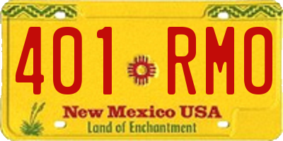 NM license plate 401RMO