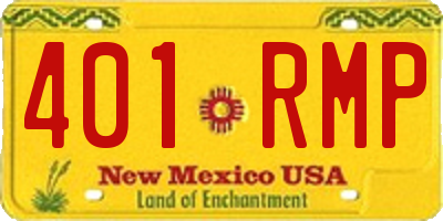 NM license plate 401RMP