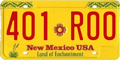 NM license plate 401ROO