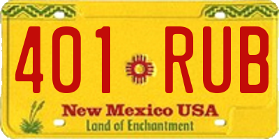 NM license plate 401RUB