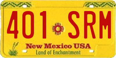 NM license plate 401SRM