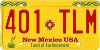 NM license plate 401TLM