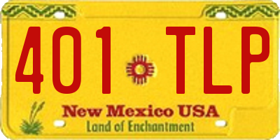 NM license plate 401TLP