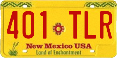 NM license plate 401TLR